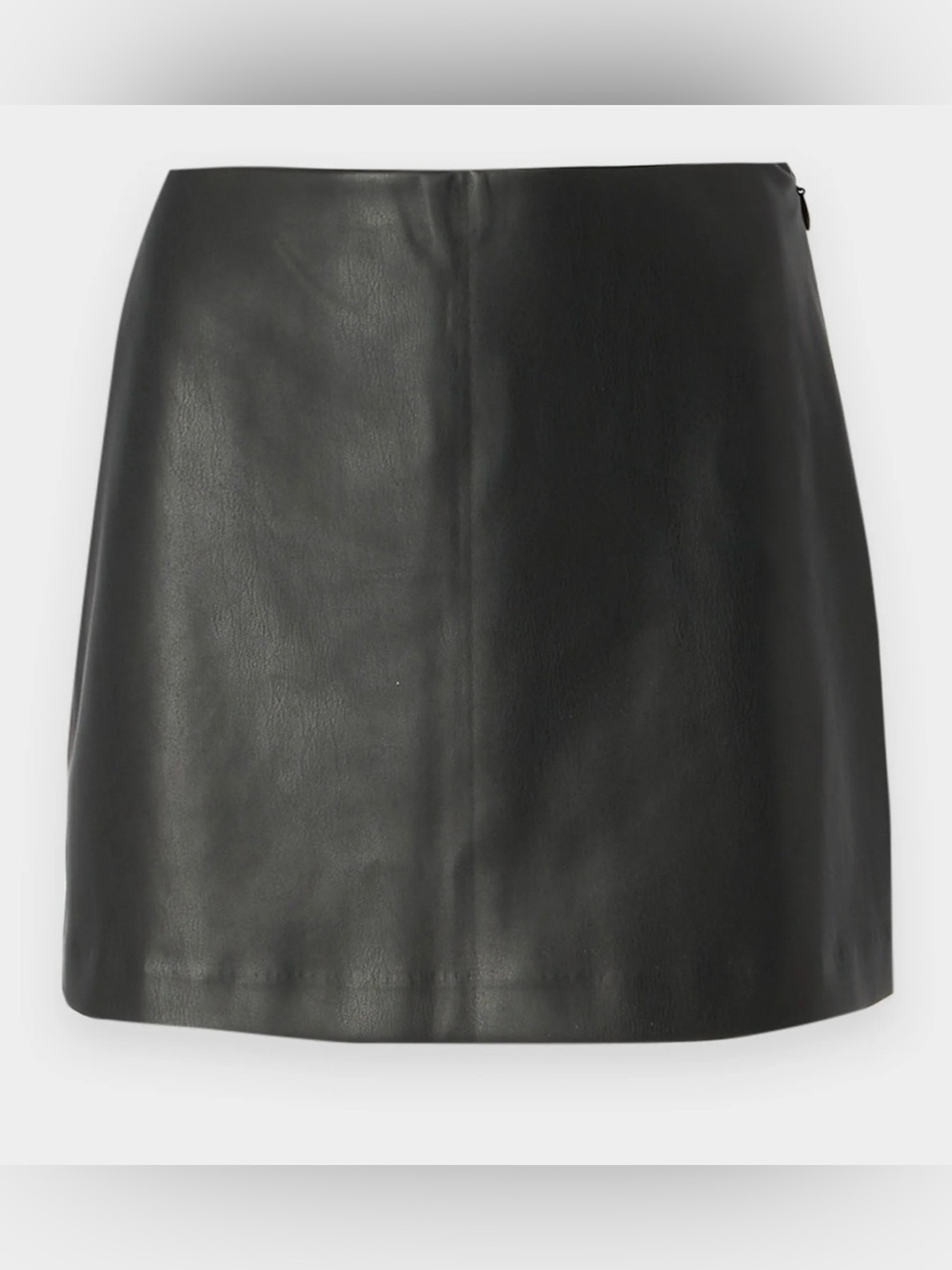 Abercrombie & Fitch ultra-high rise faux-leather black mini skort- size medium